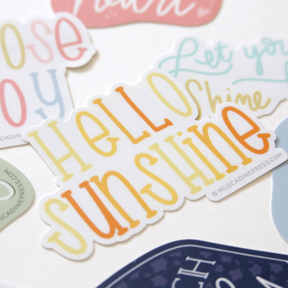 Vinyl Sticker, Hello Sunshine