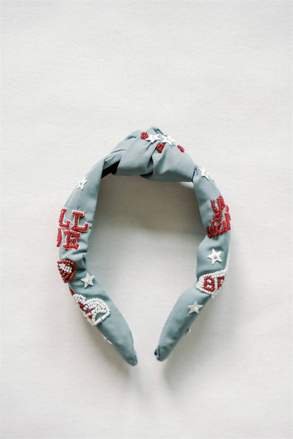 The University of Alabama Beaded Headband (dark grey)