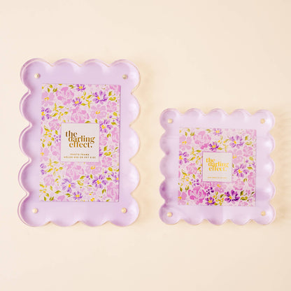 Square Scalloped Acrylic Frame-Purple