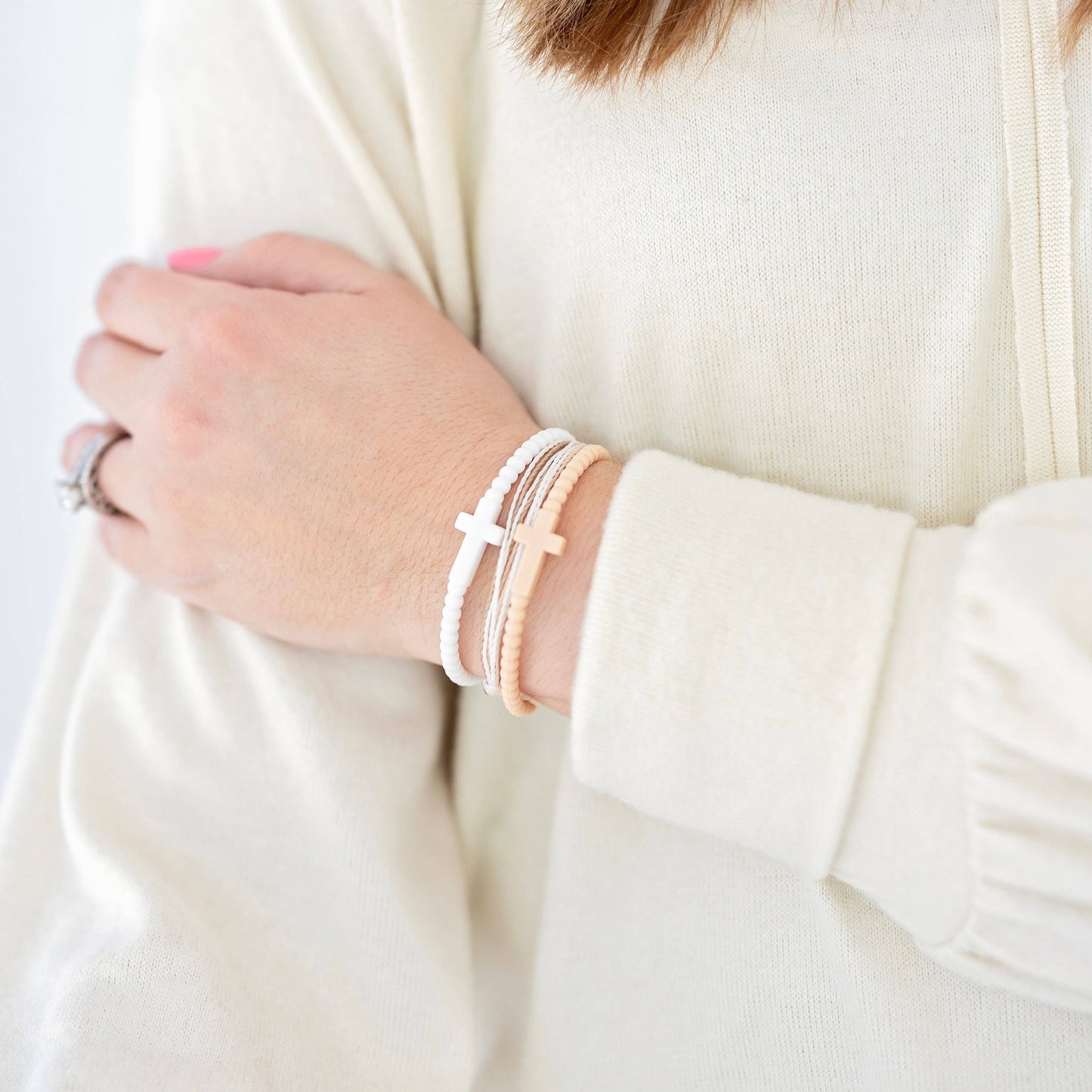 Jesus Bracelets - 5 Packs: Cotton Candy / Small