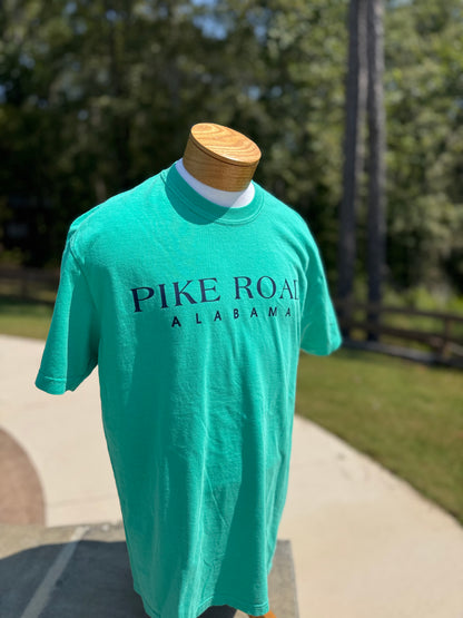 Pike Road Townscape Short Sleeved Shirt - Island Green/Navy