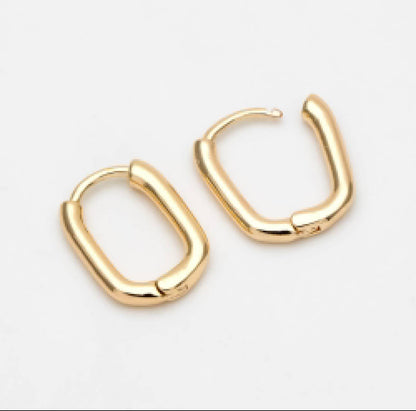 The Brileigh hoops 18k gold plated earrings-huggies