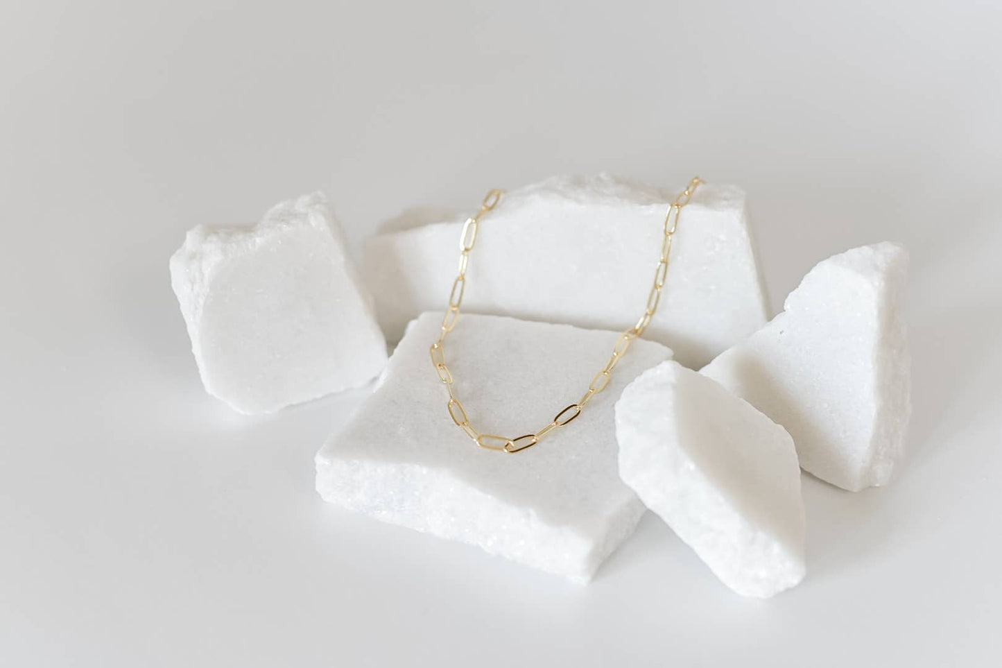 Karleigh paperclip necklace 18k gld plated | small