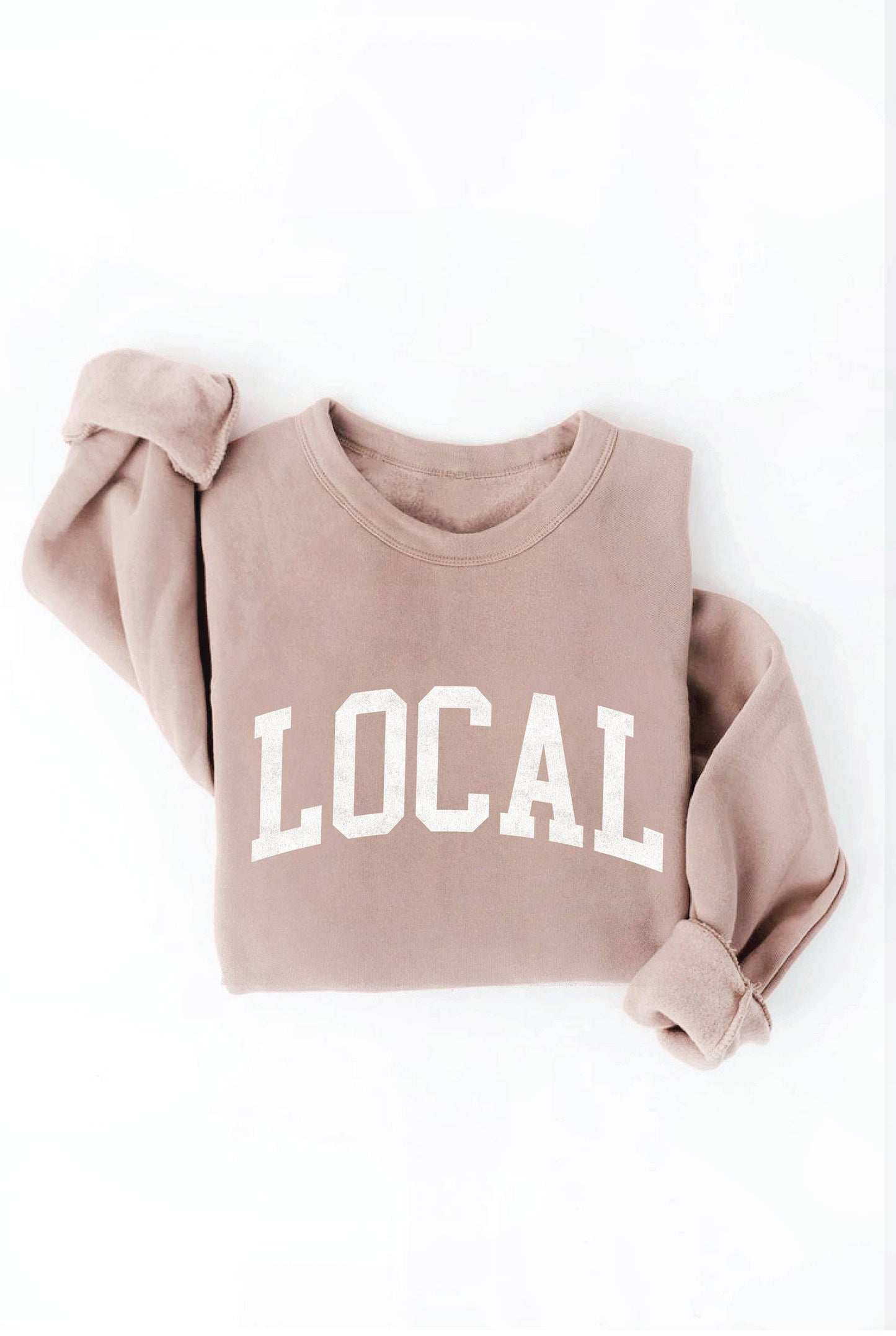 LOCAL graphic sweatshirt: TAN / M