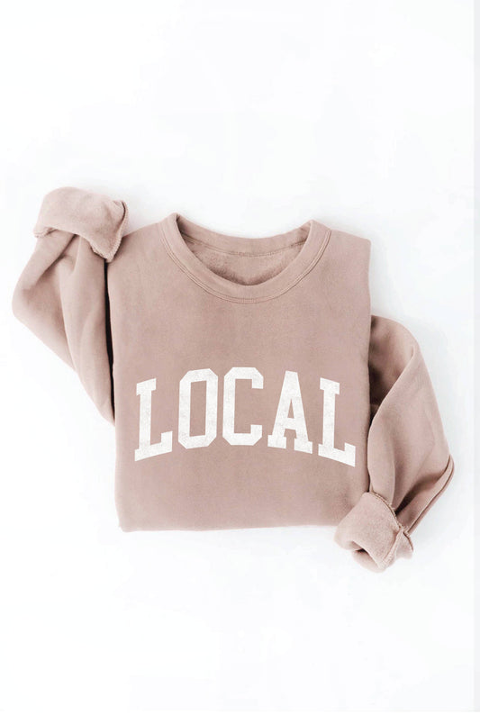 LOCAL graphic sweatshirt: TAN / M