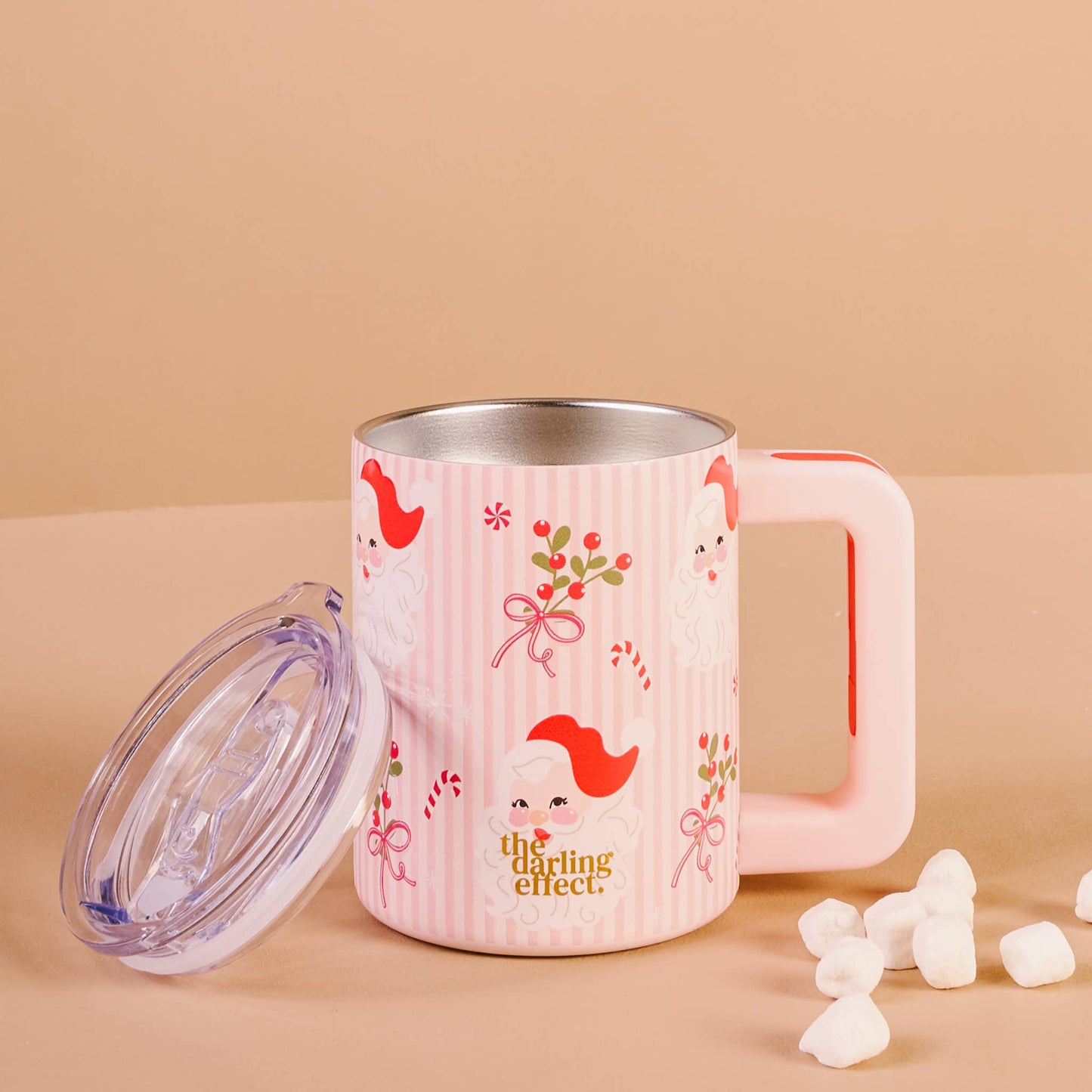 14 oz Insulated Mug-Holly Jolly Santa