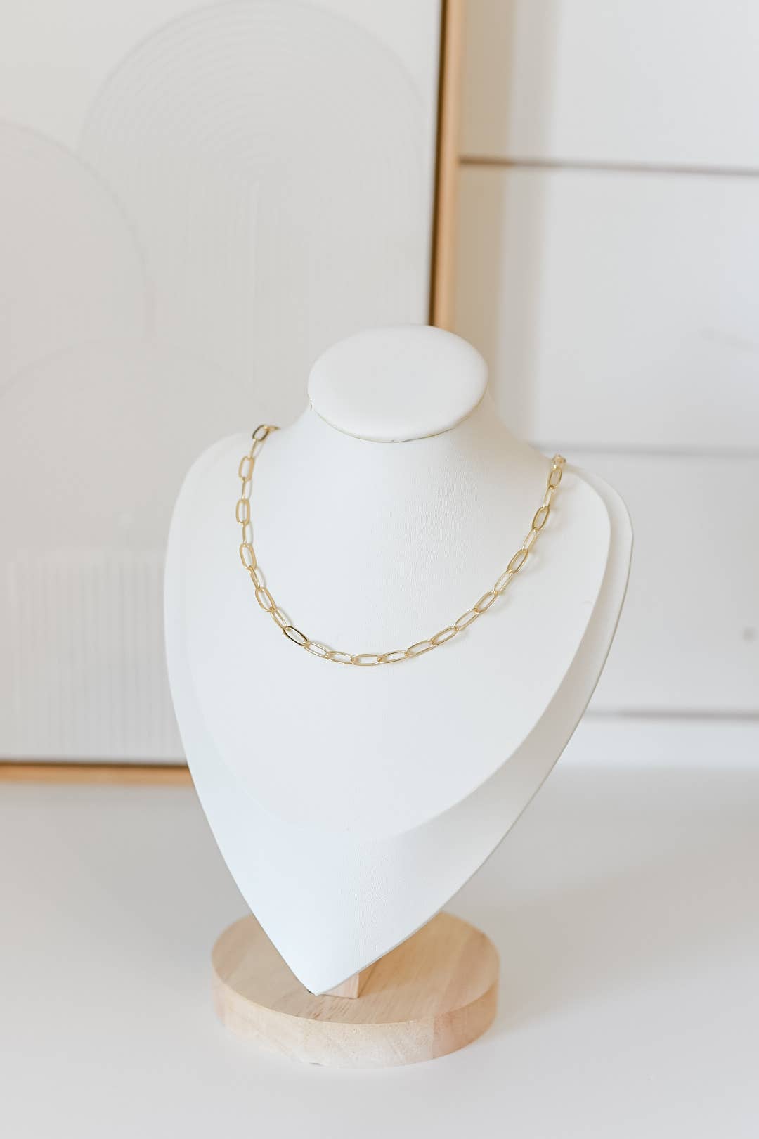 Karleigh paperclip necklace 18k gold plated