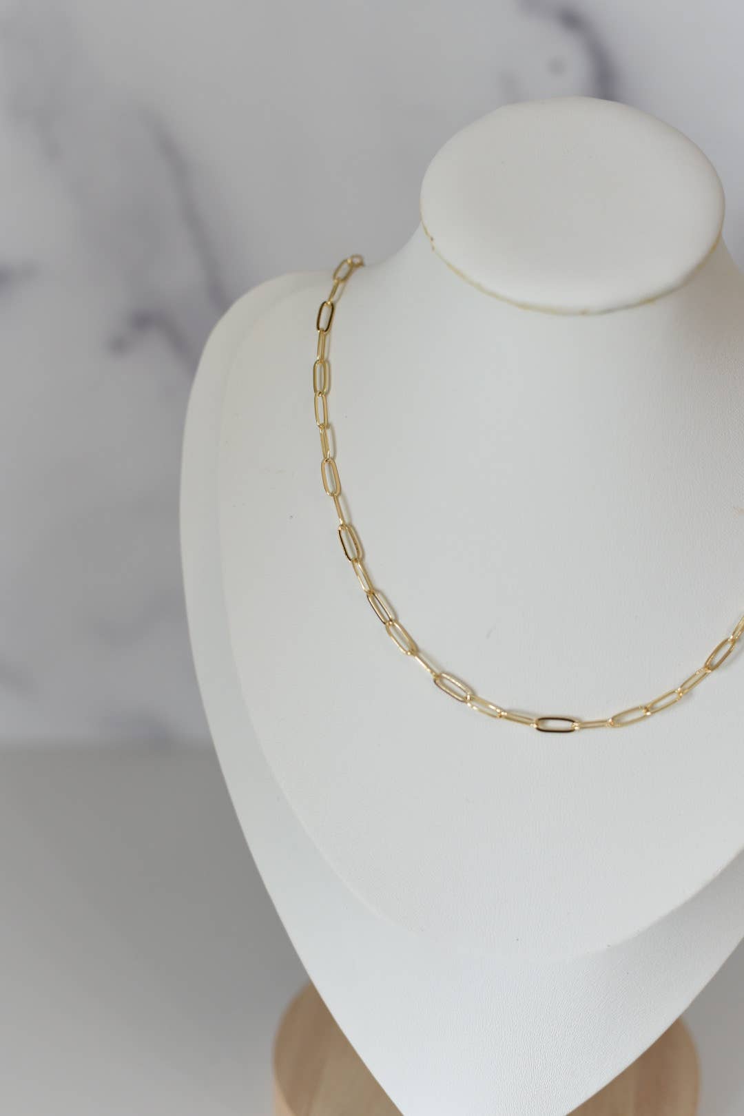 Karleigh paperclip necklace 18k gld plated | small