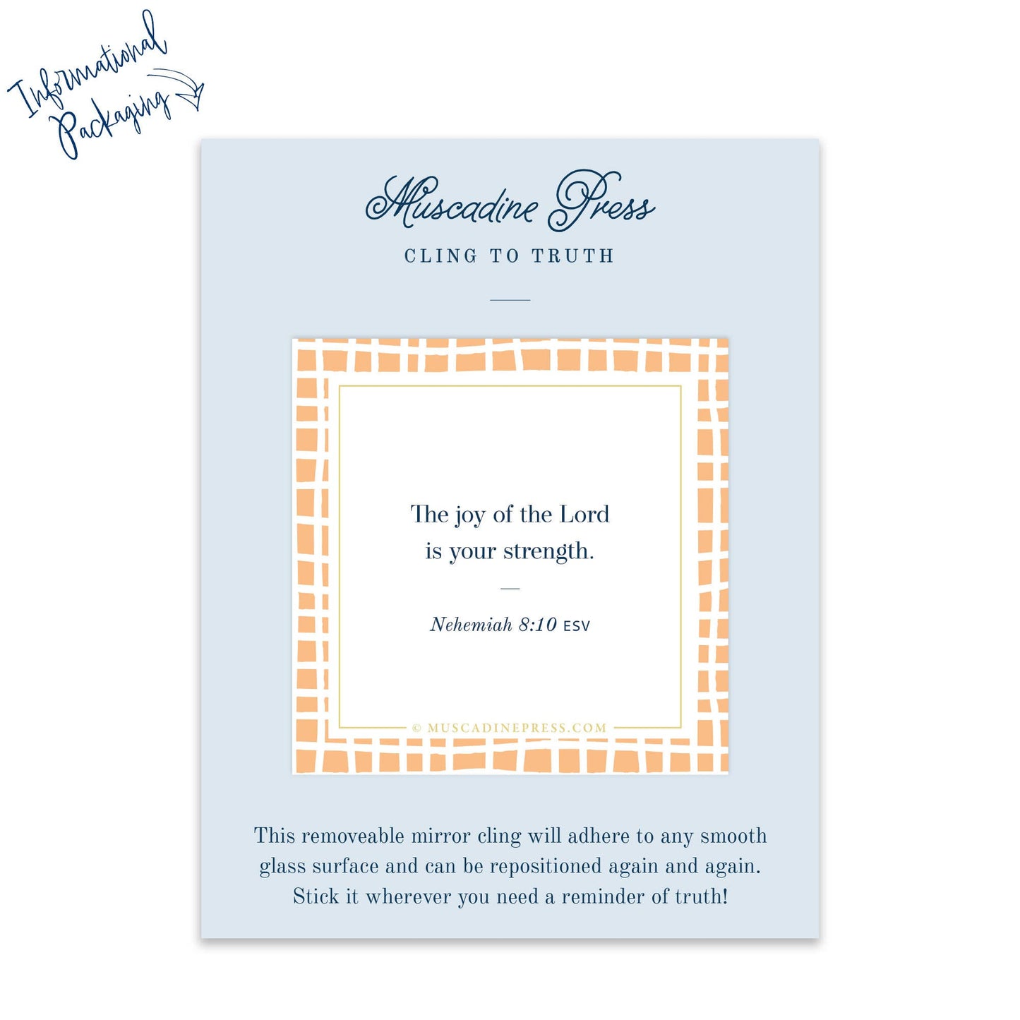 Scripture Static Cling, The Joy of the Lord