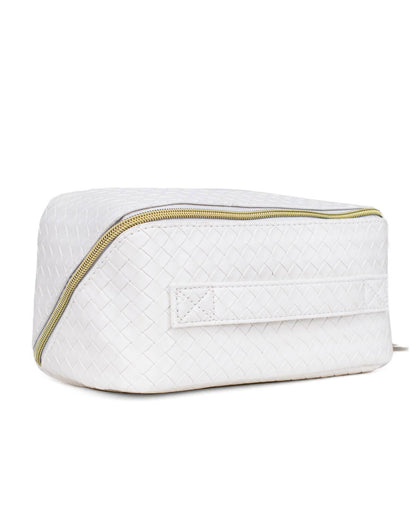 Jolee Cosmetic Bag   White   9x4.5x5