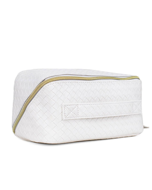 Jolee Cosmetic Bag   White   9x4.5x5