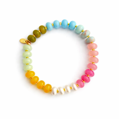 Color Garden Stone Beaded Stretch Bracelet