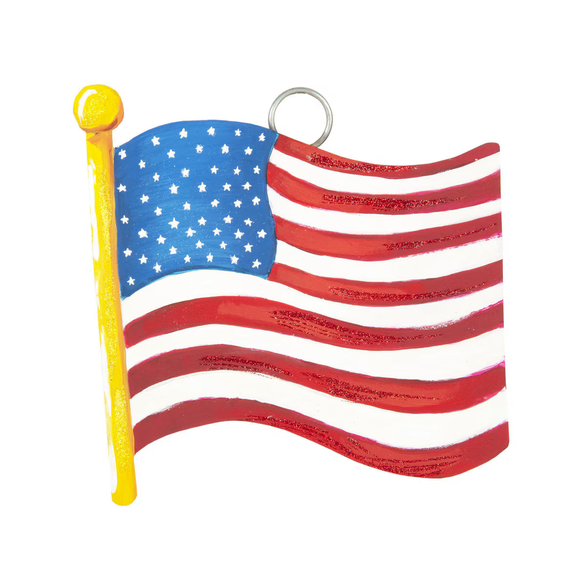 Waving flag Round Top charm