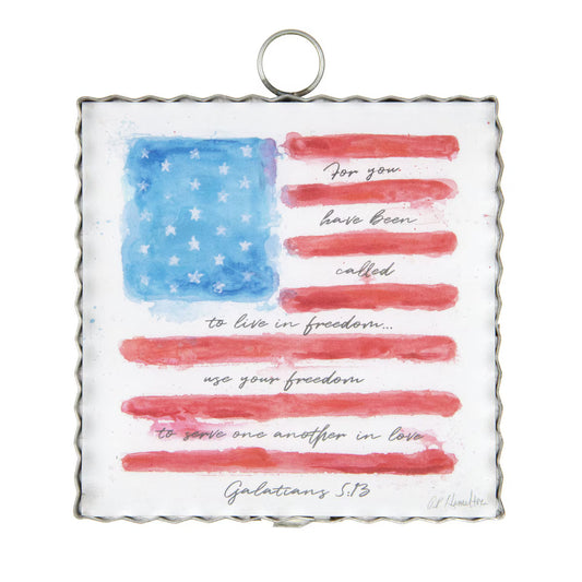Mini flag art Galatians 5:13