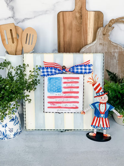 Mini flag art Galatians 5:13