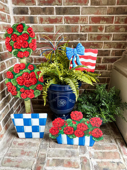 American flag bow hang/stake