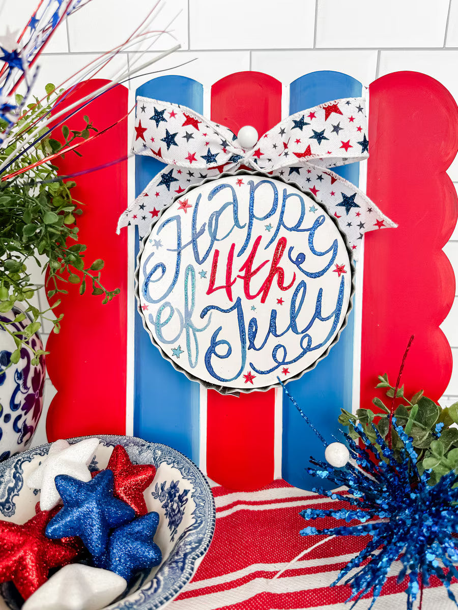 Round mini art Happy 4th of July