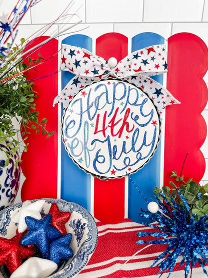 Round mini art Happy 4th of July