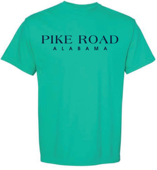 Pike Road Townscape Short Sleeved Shirt - Island Green/Navy