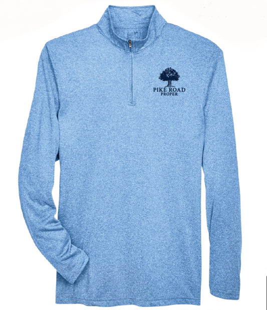 Men's Cool & Dry Heathered Performance Quarter-Zip Pullover - Pike Road Proper logo