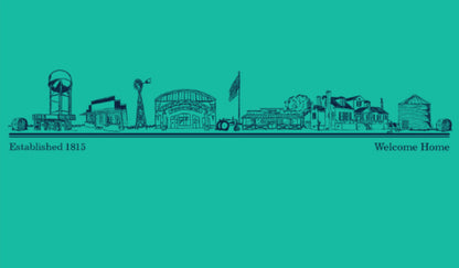 Pike Road Townscape Short Sleeved Shirt - Island Green/Navy