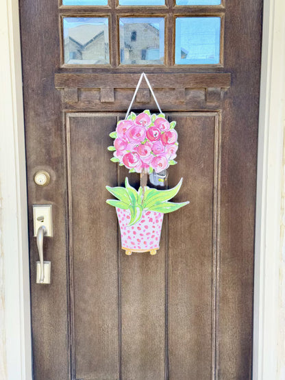 Pink rose door hangar