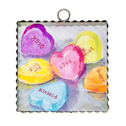 Mini art conversation hearts