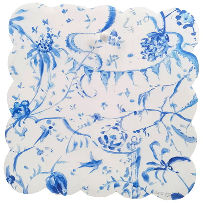 Blue Chinoiserie Scallop Display Board