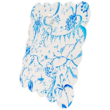 Blue Chinoiserie Scallop Display Board