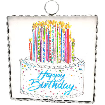 Mini art Happy Birthday cake