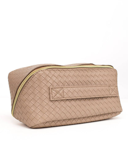 Jolee Cosmetic Bag   Light Brown   9x4.5x5