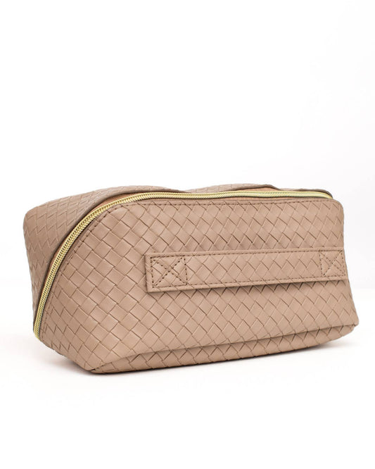 Jolee Cosmetic Bag   Light Brown   9x4.5x5