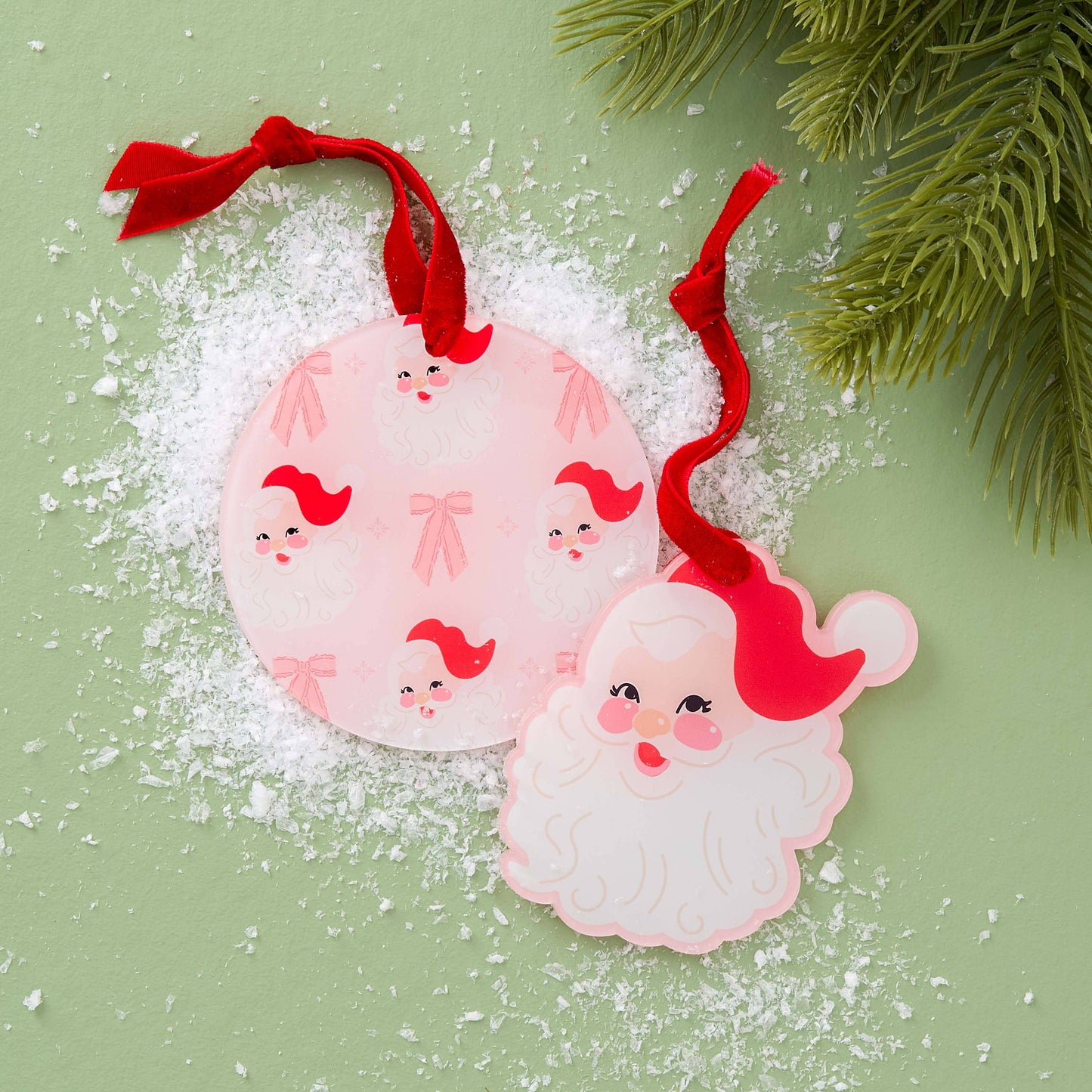 Holiday Tree Ornament-Santa Shape