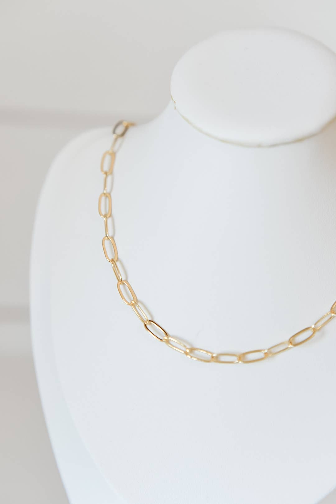 Karleigh paperclip necklace 18k gold plated
