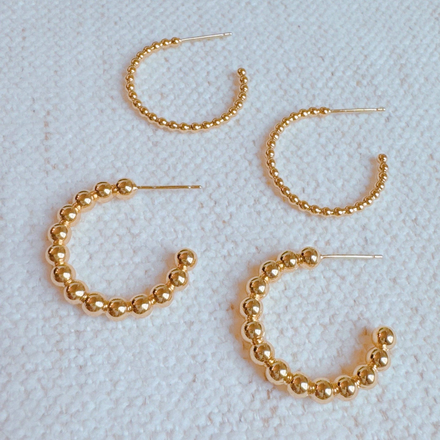 Golden Dot Everyday Hoop Earrings: Bold Dots
