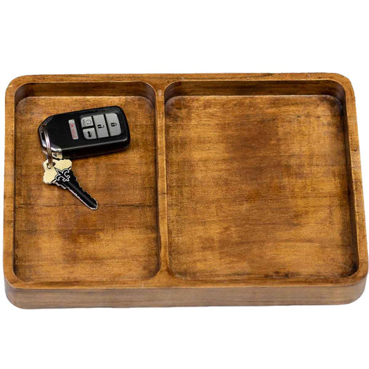 Wood Valet Tray   Natural   10x7x1