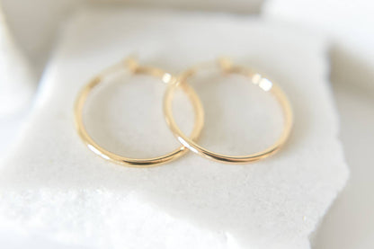 18k gold plated hoops -earrings- hypoallergenic
