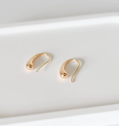 Aspen teardrop hoops 18k gold plated earrings- non tarnish