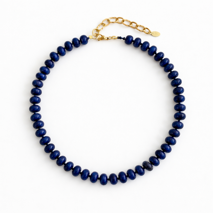 Refined Stone Bead Necklace – Timeless Everyday Accent: Lapis Blue