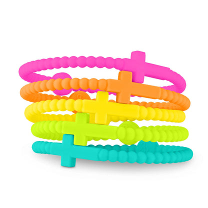 Jesus Bracelets - 5 Packs: Neon / Medium
