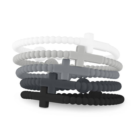 Jesus Bracelets - 5 Packs: Alloy / Medium