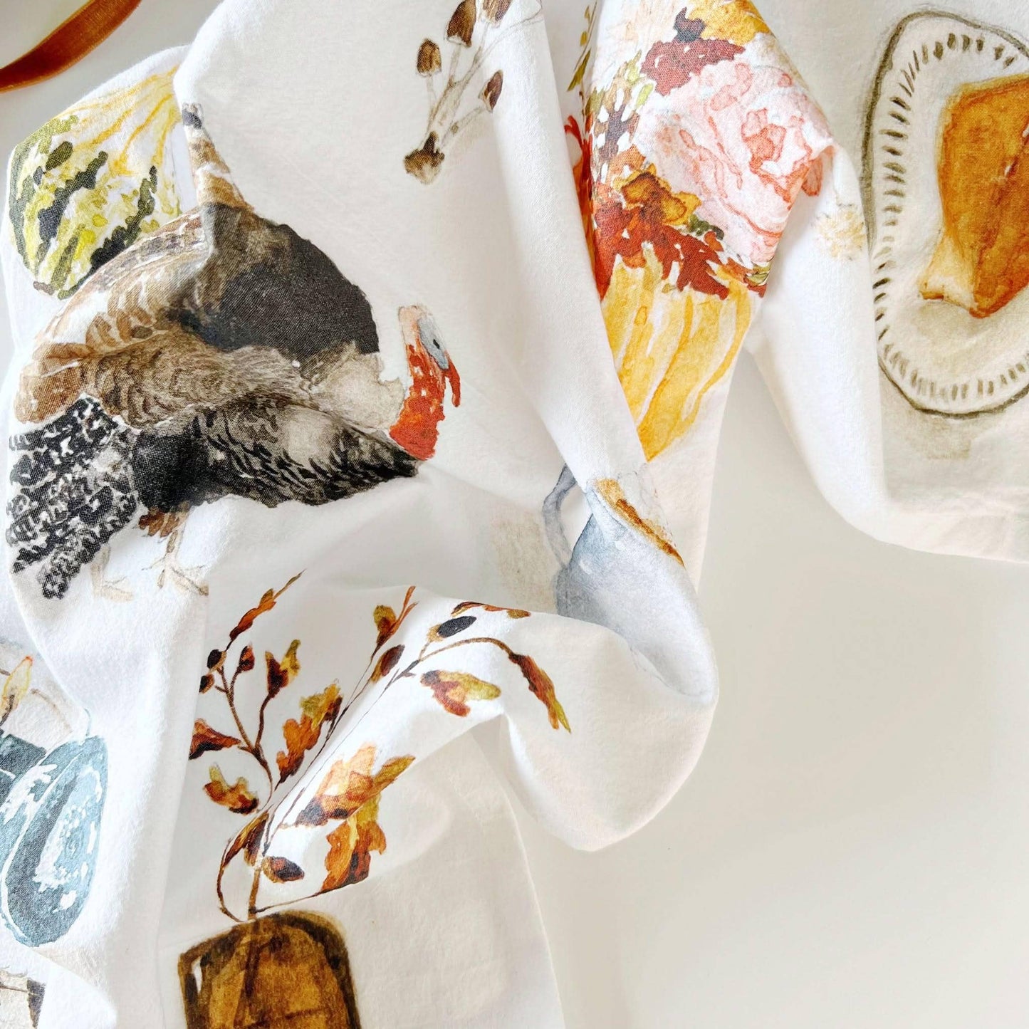 Thanksgiving cotton flour sack tea towel