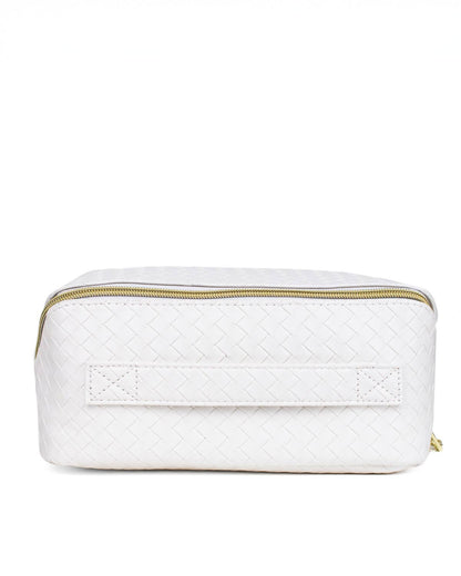 Jolee Cosmetic Bag   White   9x4.5x5
