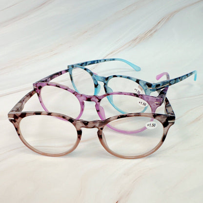 Color Tortoise Reading Glasses: Coffee / 1.5