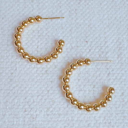 Golden Dot Everyday Hoop Earrings: Bold Dots