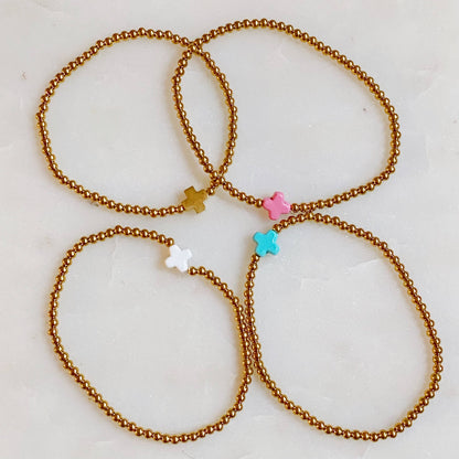 So Very Blessed Cross Bracelet: Gold