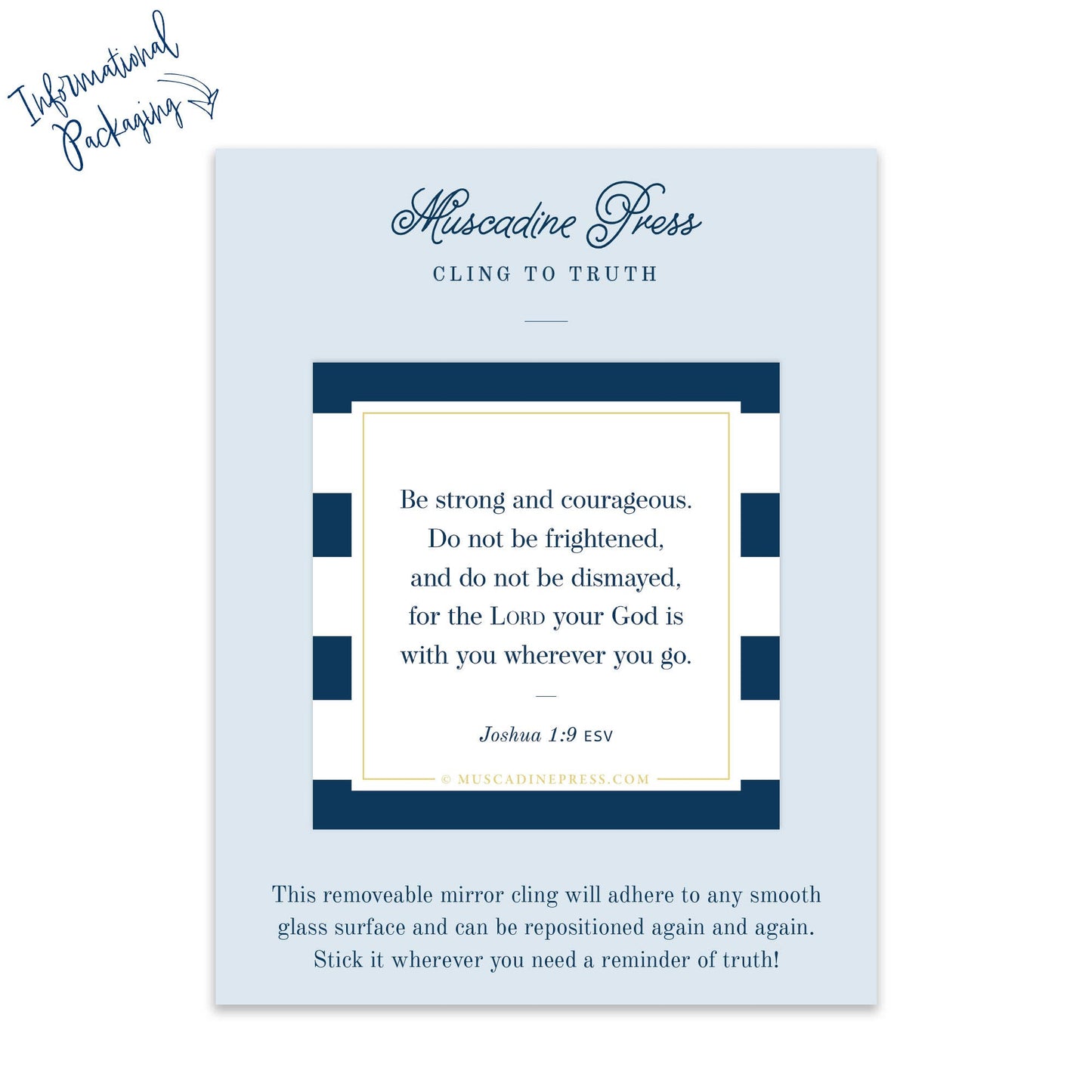 Scripture Static Cling, Be Strong and Courageous