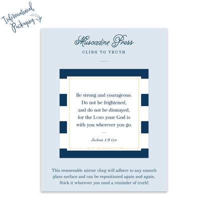 Scripture Static Cling, Be Strong and Courageous