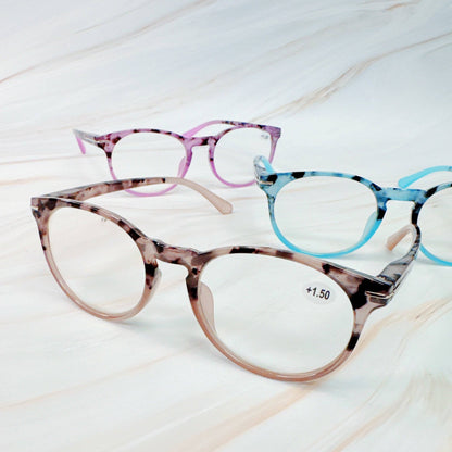 Color Tortoise Reading Glasses: Coffee / 2.5