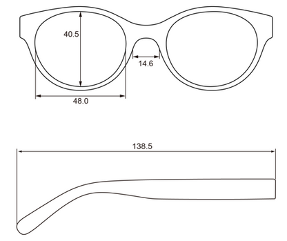 Blue Shelby Reading Glasses: +2.25